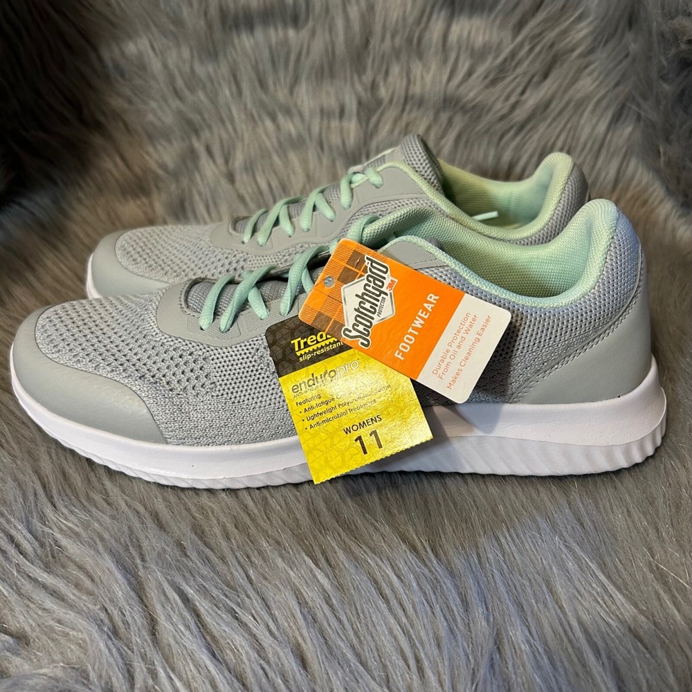 TredSafe Work Sneakers Womens Size 11 Gray Lace Up Slip Resistant Shoes